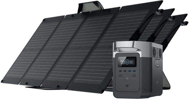 EcoFlow DELTA  w/ 3 Solar Panel 110W Black