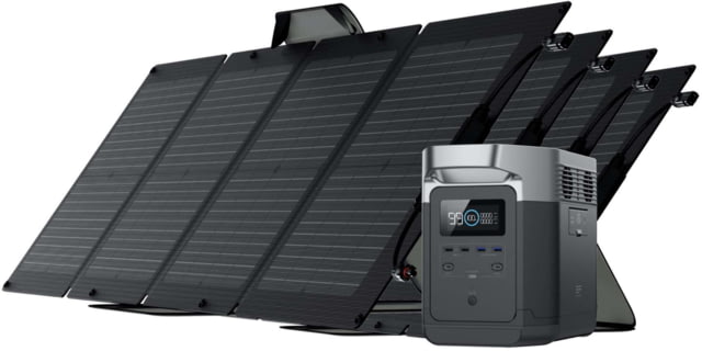 EcoFlow DELTA  w/ 4 Solar Panel 110W Black