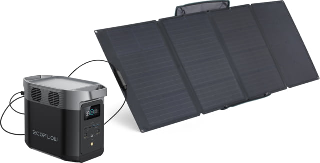 EcoFlow DELTA 2 w/ 1 Portable Solar Panel 400W Black