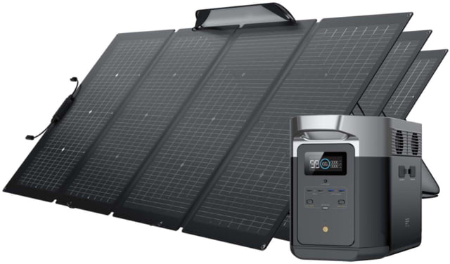 EcoFlow DELTA Max 2000 w/ 3 Solar Panel 220W Black