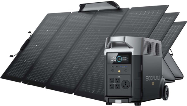 EcoFlow DELTA Pro w/ 3 Solar Panel 220W Black