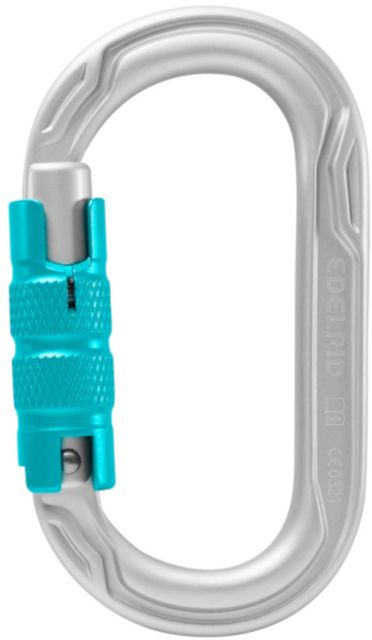 Edelrid Oval Power 2500 Climbing Carabiners Silver Triple Lock