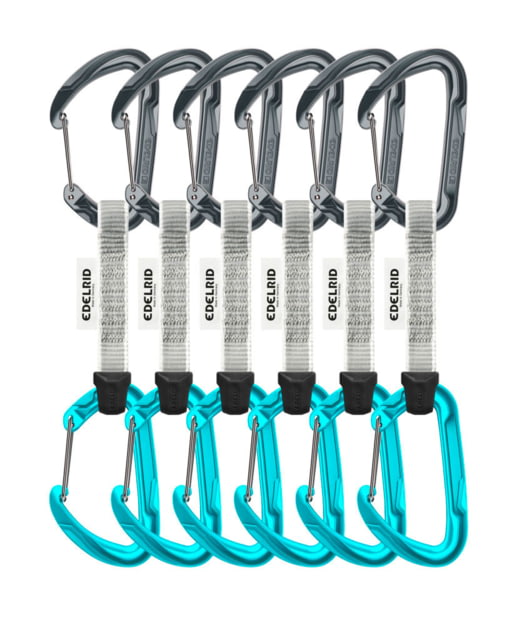 Edelrid Pure Wire 6-Pack Carabiner Slate/Icemint 10cm