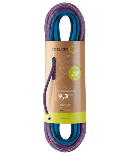 Edelrid Tommy Caldwell Eco Dry ColorTec 9.3mm Rope Pink/Turquoise 80m