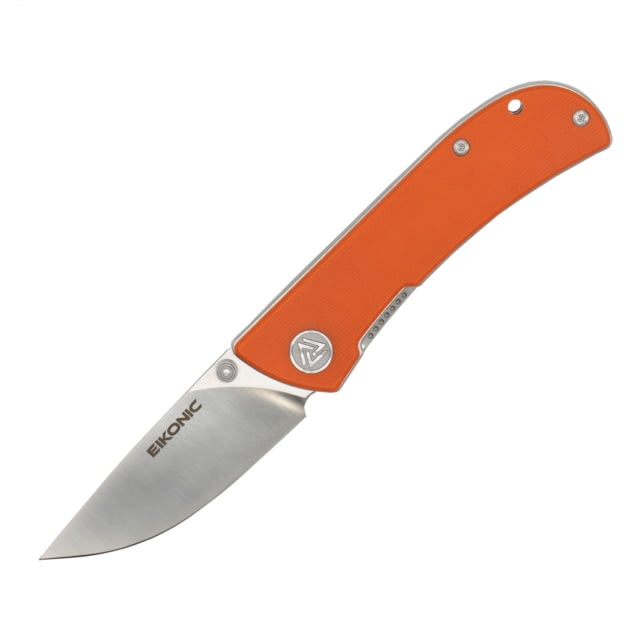 EIKONIC Knife Company Fairwind Folding Knife 2.72in D2 Steel w/ Rockwell Hardness of 59-60 G10 Handle Satin/Orange