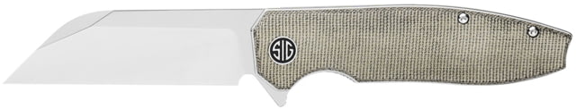 EIKONIC Knife Company Karak 3.25" Folding Wharncliffe Plain Black PVD Nitro-V Blade 4" Green Canvas Micarta Handle