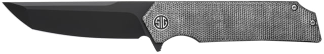 EIKONIC Knife Company Validus 3.78" Folding Drop Point Plain Black PVD M390 Steel Blade 4.76" Black Textured G10 Handle