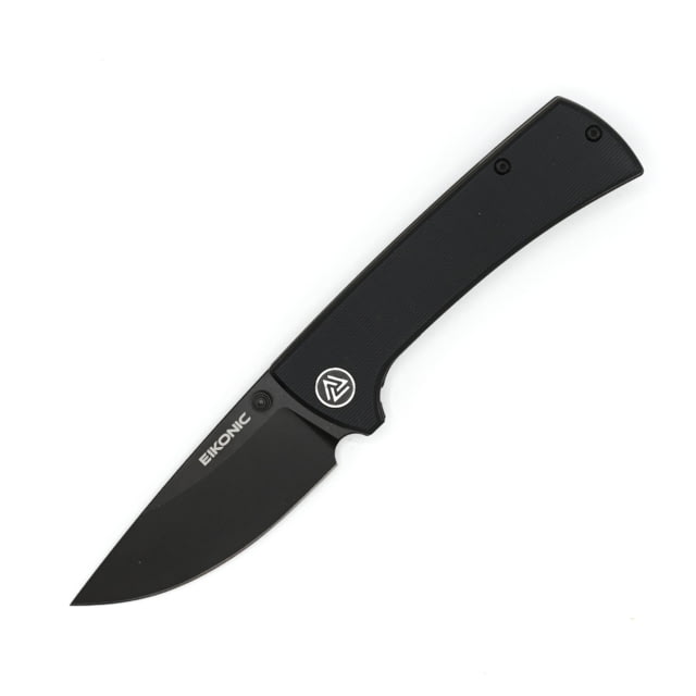 EIKONIC Knife Company RCK9 Folding Knife - Designed by Ramon Chaves 2.9in D2 Steel G10 Handle Black/Black