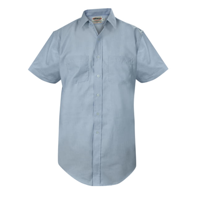 Elbeco Express Short Sleeve Dress Shirt - Mens 16.5 in Medium Blue