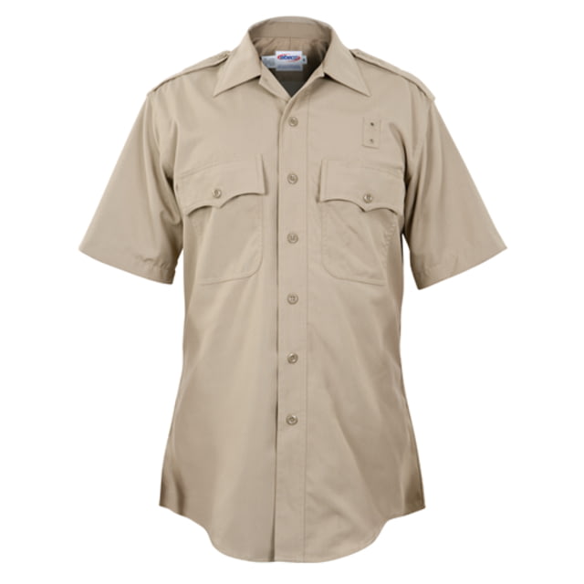 Elbeco California Highway Patrol Short Sleeve Poly/Rayon Shirt - Mens 14.5 in Tan