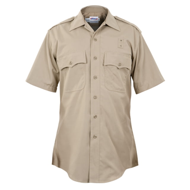 Elbeco California Highway Patrol Short Sleeve Poly/Rayon Shirt - Mens 19 in Tan