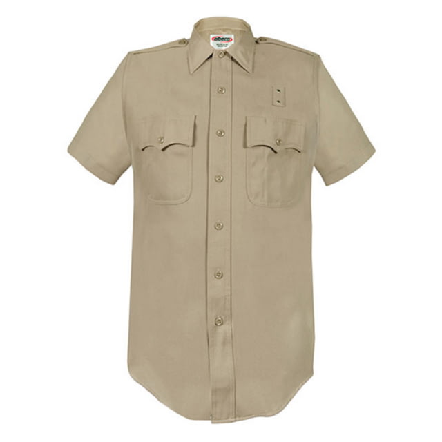 Elbeco LA County Sheriff Short Sleeve Poly/Wool Shirt - Mens 14.5 in Silver Tan