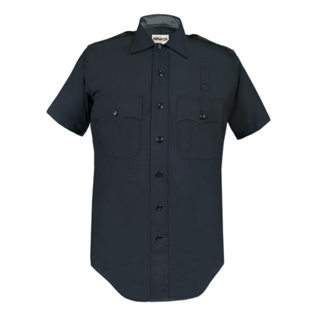 Elbeco LAPD Short Sleeve 100percent Wool Shirt - Mens 14.5 in Navy