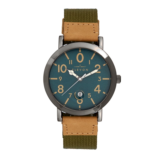 Elevon Mach 5 Canvas-Band Watch w/Date - Mens Teal/Green One Size