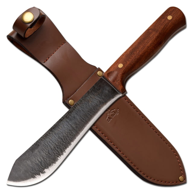 Elk Ridge Bolo Fixed Blade Knife 7 in 65Mn Steel Brown
