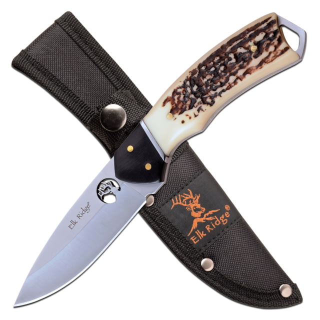 Elk Ridge Elk Ridge Drop Point Fixed Blade Knife 3.5 in 3Cr13 Stainless Steel White