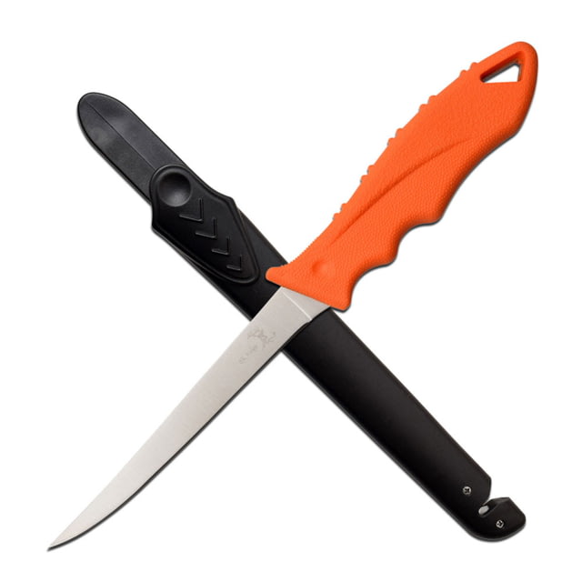 Elk Ridge Fillet Fixed Blade Knive 6 in 5Cr15 Stainless Steel Orange