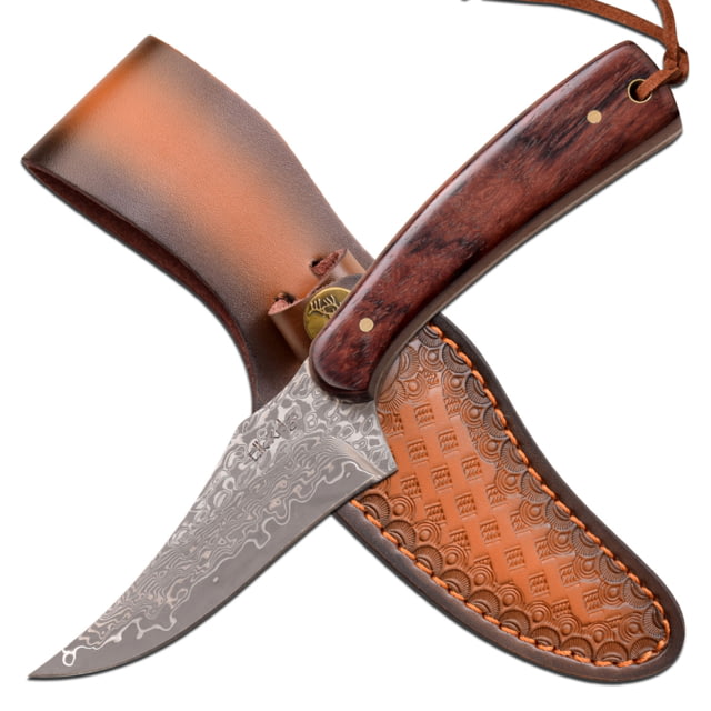 Elk Ridge Persian Fixed Blade Knife 3 in Damascus Steel Brown