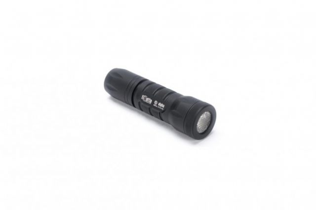 Elzetta Alpha 1-Cell LED Flashlight 415 Lumens w/Standard Bezel Ring Flood Lens Click Tailcap Black