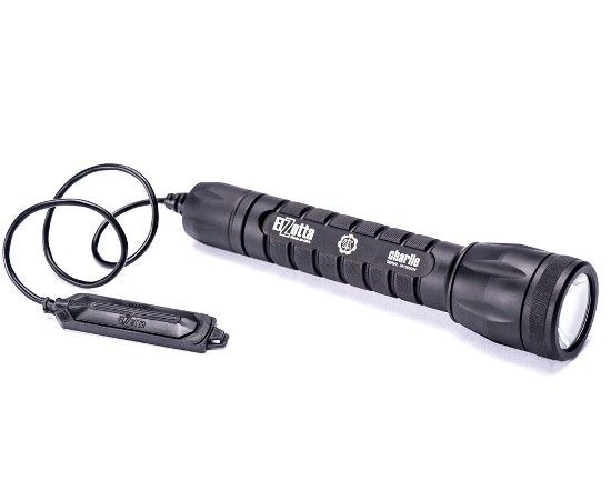 Elzetta Charlie 3-Cell LED Flashlight 1350 Lumens w/Standard Bezel Ring High Output AVS Head Remote Tape Switch 12in Black