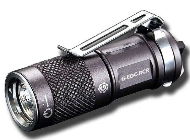 Elzetta  1-Cell Flashlight with Rechargable RCR123 Black Universal