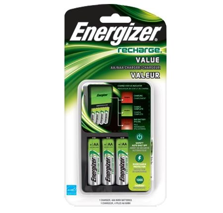 Energizer Recharge Value Charger with 4AA Batteries