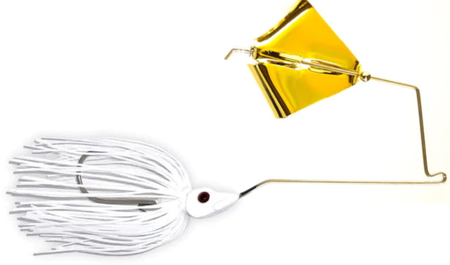 Epic Baits Buzz Bait Slow Rollr Gold Blade Ghost White 1/2 oz
