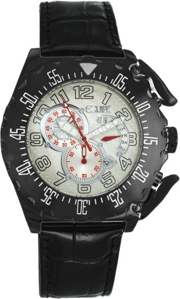 Equipe Q301 Paddle Watches - Men's - Timer Date and Weekday Subdials Quartz Black/White One Size