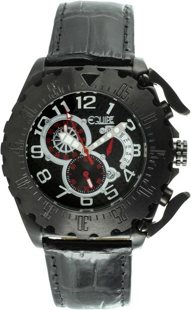 Equipe Q301 Paddle Watches - Men's - Timer Date and Weekday Subdials Quartz Black One Size