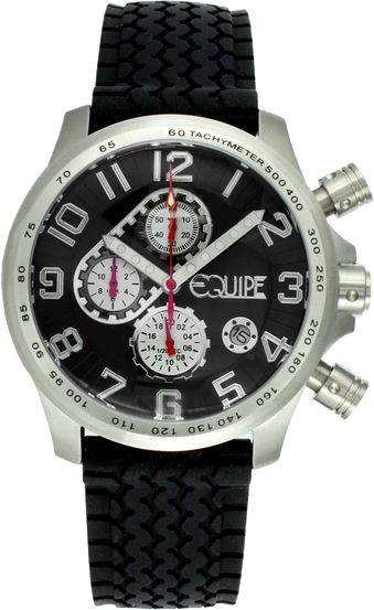 Equipe Q501 Hemi Watches Men's - Timer and Date Subdials Quartz Silver/Black One Size