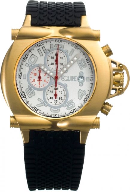 Equipe Q601 Rollbar Watches - Men's - Timer and Date Subdials Quartz Gold/White One Size