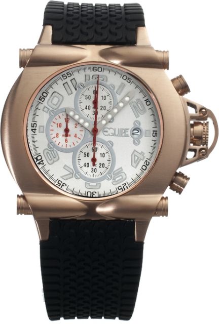 Equipe Q601 Rollbar Watches - Men's - Timer and Date Subdials Quartz Rose Gold/White One Size