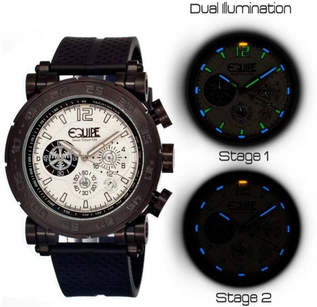 Equipe Tritium Stud Wrist Watches - Men's Black/White One Size