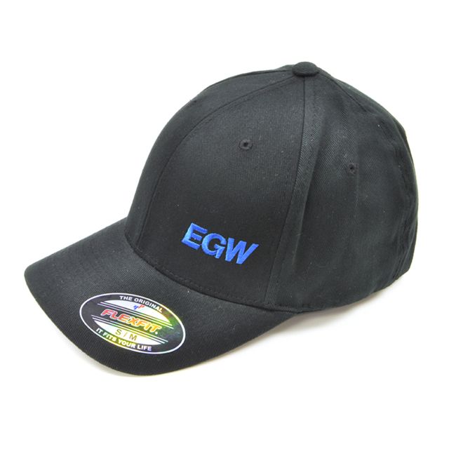 Evolution Gun Works Logo Baseball Cap w/Embroidered Blue Logo Black Small/Medium