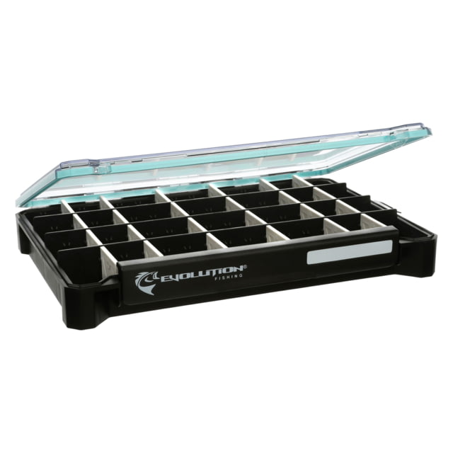 Evolution Outdoor Evolution Outdoor Ballistix 3.7 Tray Black clear 3700 sz tackle tray