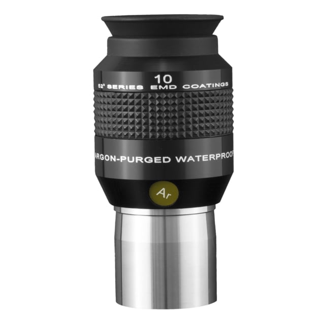 Explore Scientific 10 mm 52 Degrees Series Waterproof Eyepiece Black w/ white lettering ES logo