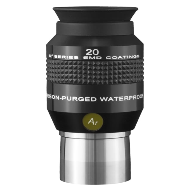 Explore Scientific 20 mm 52 Degrees Series Waterproof Eyepiece Black w/ white lettering ES logo