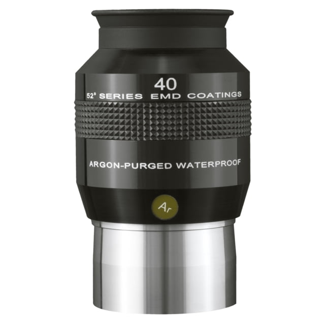 Explore Scientific 40 mm 52 Degrees Series Waterproof Eyepiece Black w/ white lettering ES logo