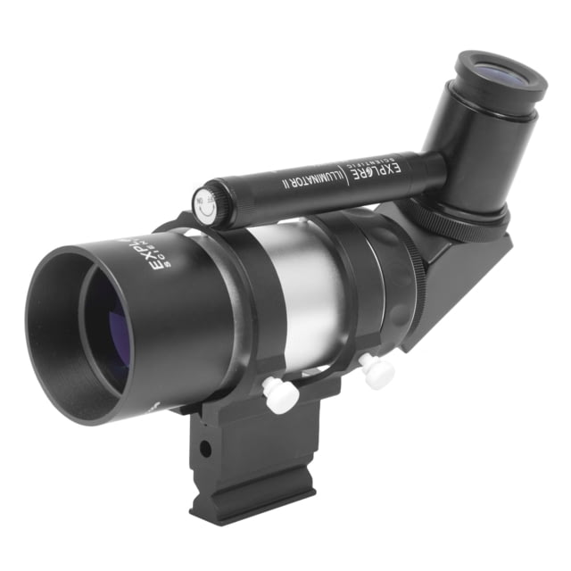 Explore Scientific 6 Degree Field of View 8x50 Polar Illuminated Erect Image Finder Scope90 Degree EyepieceBracket w/out BaseSilver