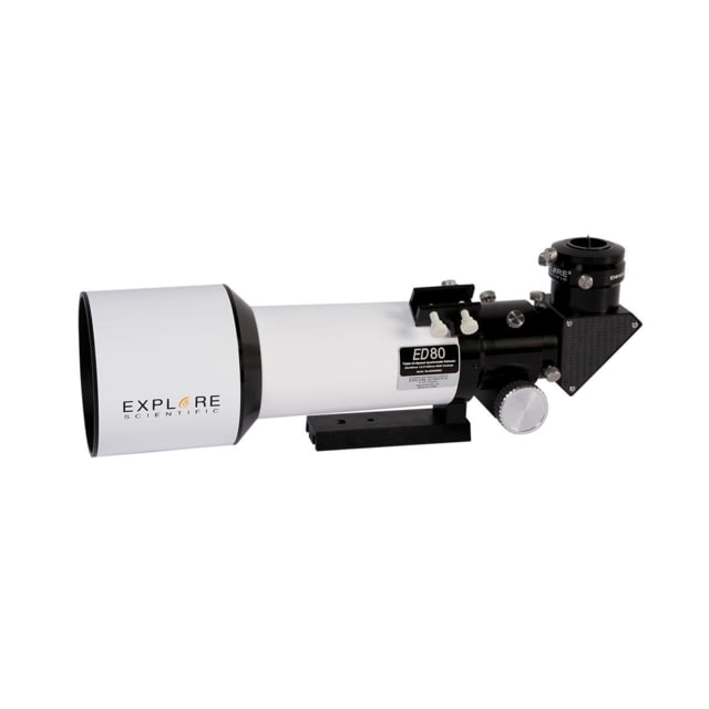 Explore Scientific ED 80 Classic White Essential Series f/6 Air Spaced Triplet Refractor Telescope