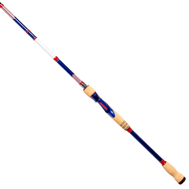 Favorite Fishing Defender Spinning Rod 6ft 6in Medium Light Red/White/Blue