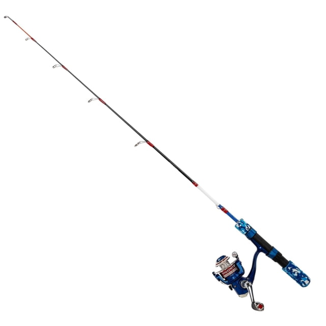 Favorite Fishing Favorite Fishing Defender Ice Rod Combo 30in Medium Red/White/Blue