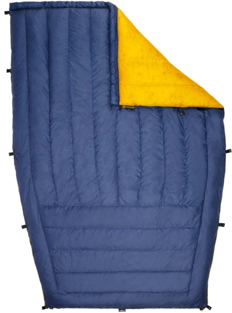 Featherstone Outdoor Moondance 25 Top Quilt Sleeping Bag Alternative Regular/Regular Navy/Marigold MOONTQ-850R Navy/Gold