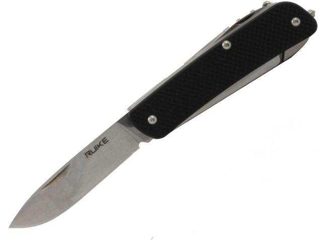 RUIKE M61 Multifunction Knife 2.79in 14C28N Stainless Steel Clip Point Plain Blade Black