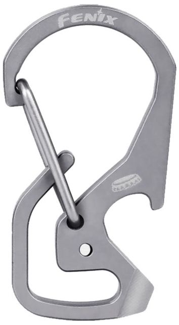 Fenix Multi-Purpose Snap Hook Flat Screwdriver Bottle Opener Key Ring Hanging Hook Silver