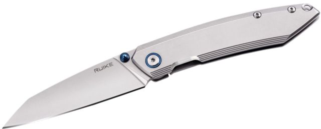 RUIKE P831 Folding Knife 3.35in 14C28N Stainless Steel Sheepsfoot Plain Blade Silver