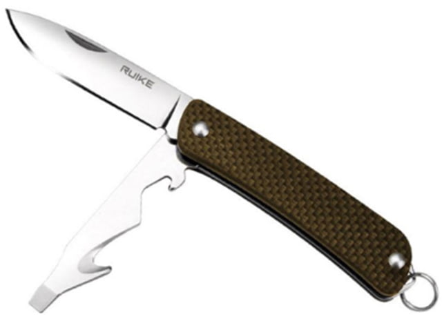 RUIKE S21 Multifunction Knife 2.1in 14C28N Stainless Steel Clip Point Plain Blade Brown