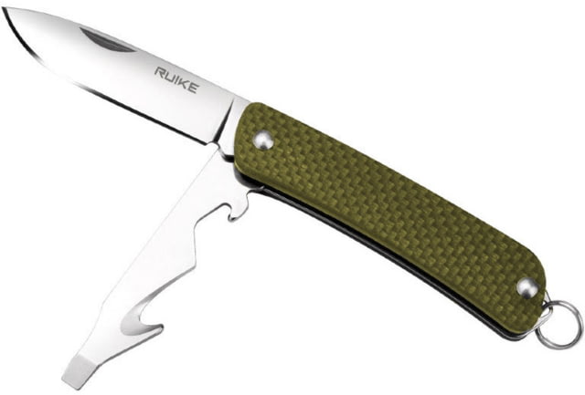 RUIKE S21 Multifunction Knife 2.1in 14C28N Stainless Steel Clip Point Plain Blade Green