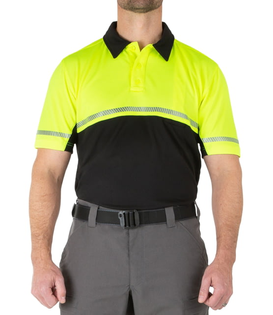 First Tactical First Tactical Bike Patrol Short Sleeve Polo - Men's Tall HI VIS Yellow Extra Large