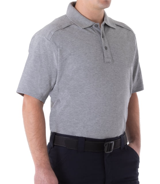 First Tactical First Tactical Cotton Short Sleeve Polo - Men's Heather Gray 5XL